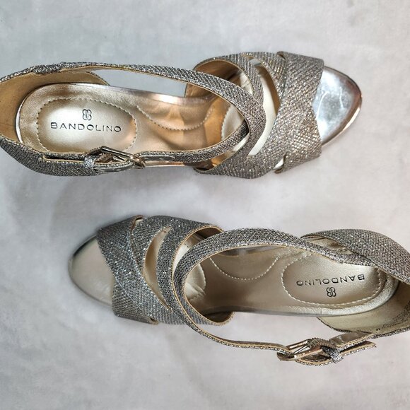 *New Low Price!* Silver Bandolino Jerogoa 2 Heeled Sandals - Picture 8 of 13